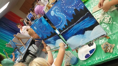 holiday painting party